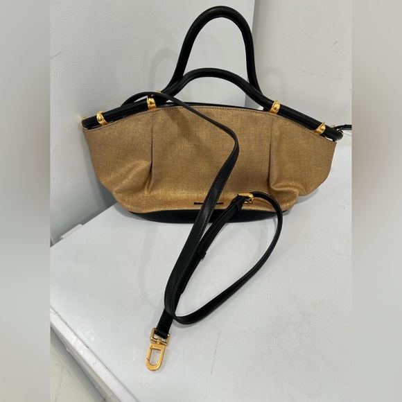 Donna Karan Metallic Canvas Satchel Women's Bag - Picture 8 of 8